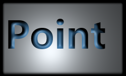 The visual effect of point
 Light on text