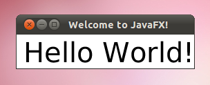 A visual rendering
 of a JavaFX Stage on Linux